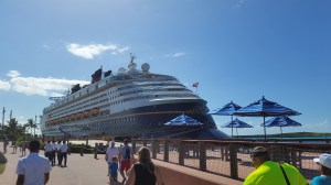 The Magic waiting at Castaway Cay