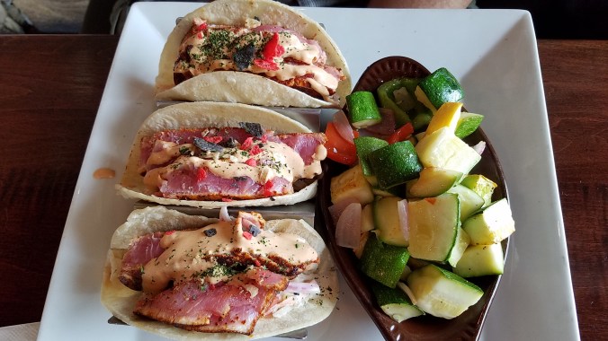 Ahi tuna tacos at Firebrews