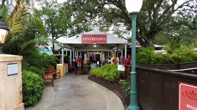 Caribbean Beach food court in a tent