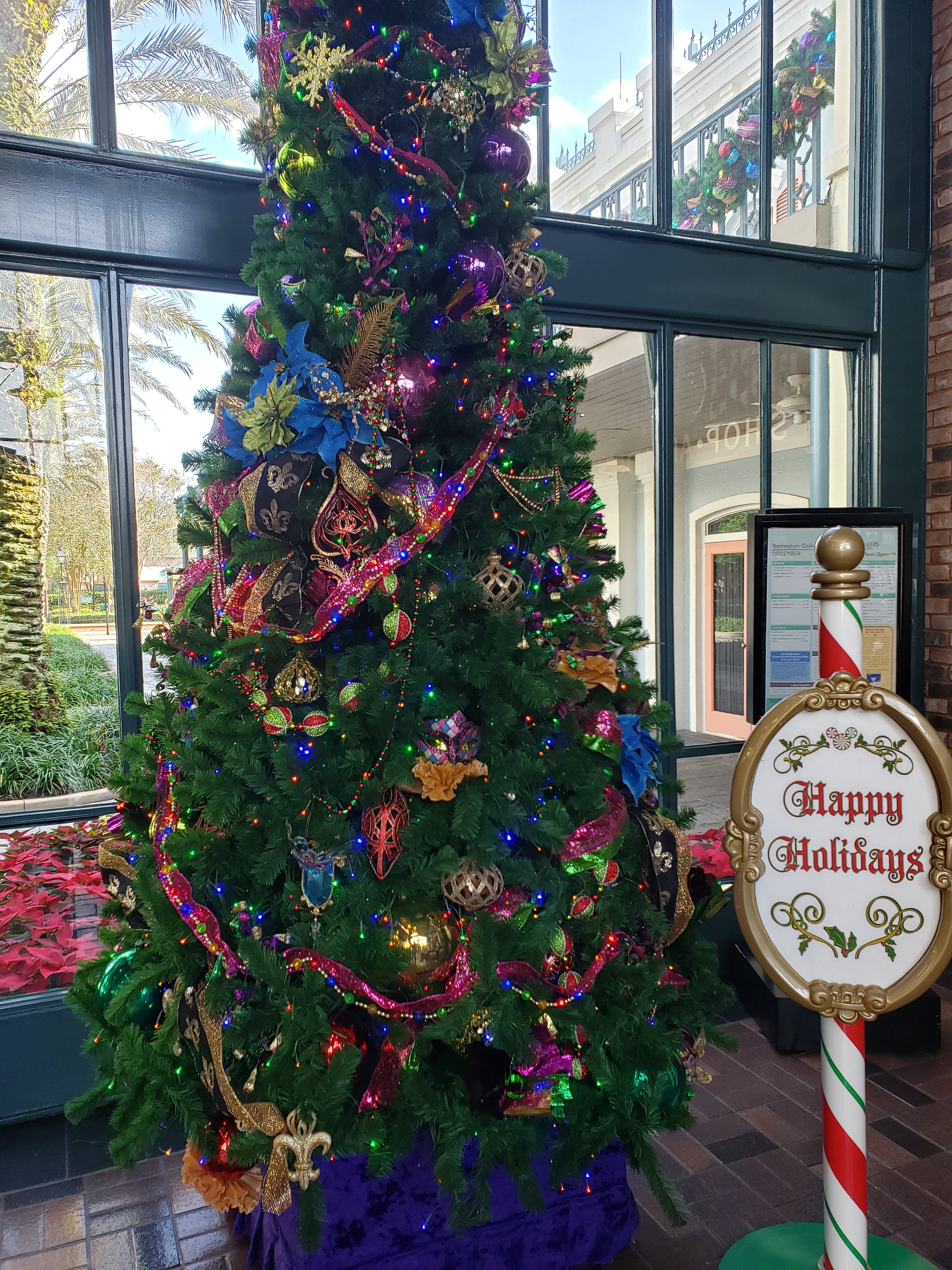Lobby tree at Port Orleans French Quarter