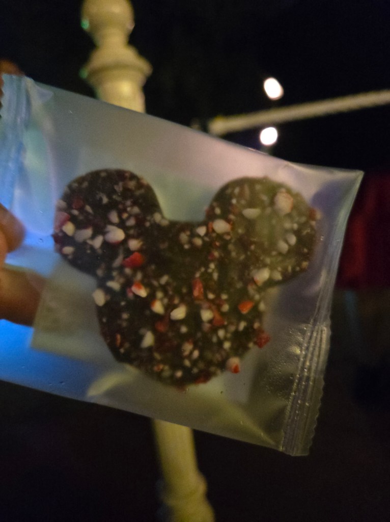 Chocolate and mint covered marshmallow Mickey